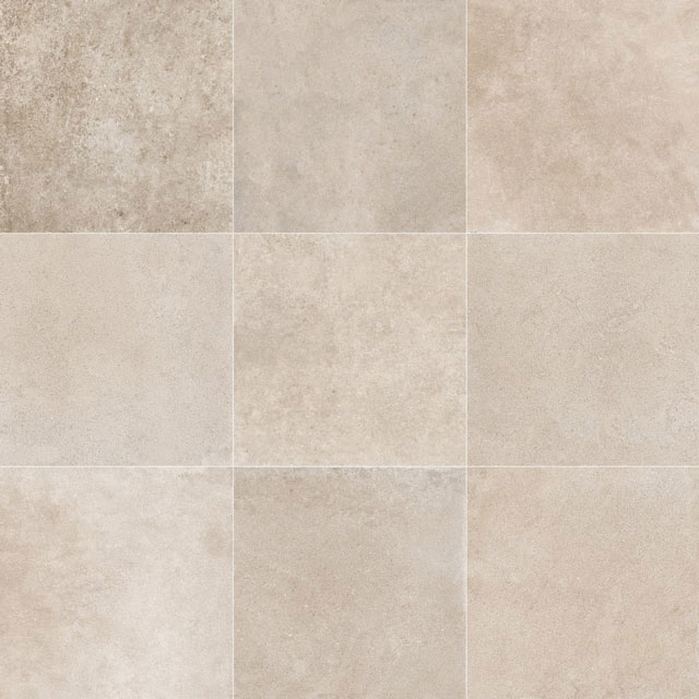 Beige Keramikplatten in natürlicher Steinoptik mit warmer Farbgebung und dezenter Struktur