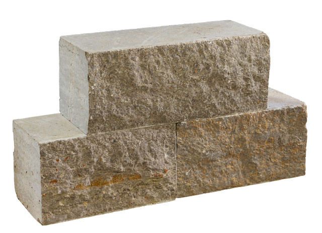 Muschelkalk Mauersteine mit eleganter Oberfläche für Gartenmauern