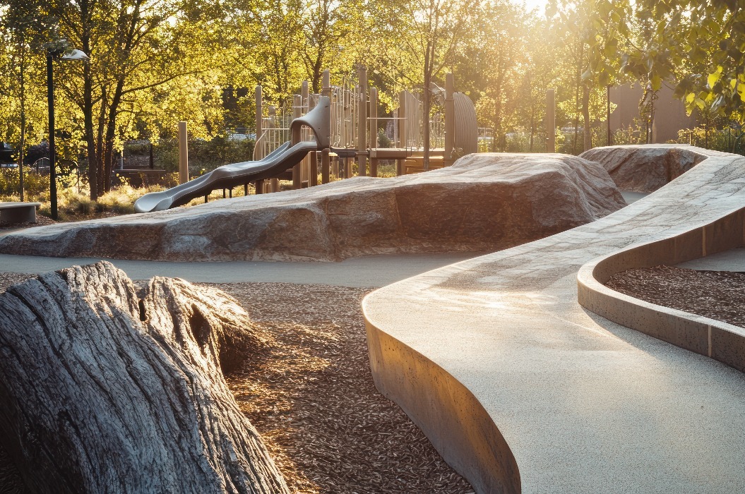 Sonnenuntergang Spielplatz